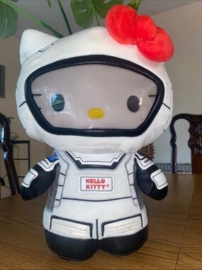 Hello Kitty White Plush Astronaut with Red Bow